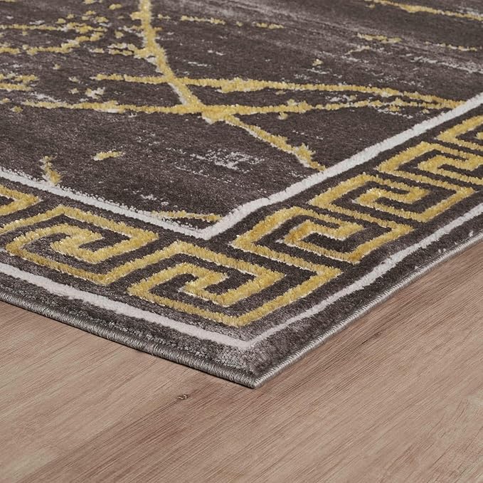 GLORY RUGS Area Rugs Marble 2x3 Brown Carpet Modern Abstract Rug Living Room Dining Bedroom Rug