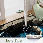 3D Well Waterfall Bedroom Carpet, 5x6ft, Visual Illusion Deep Hole Entrance Rug, Huge Stone Cracks Non-Slip Rugs, Cozy Breathable with Non Slip Backing Mat for Indoor Bedside