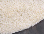 Unique Loom Solid Shag Collection Area Rug (8' Round, Pure Ivory)