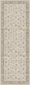 Kuden 2'6"x10 Runner Rug, Machine Washable Area Rug with Non-Slip Backing, Vintage Style, Soft, Easy Clean, Low Pile Rug for Hallway, Entryway, Kitchen, Bedroom