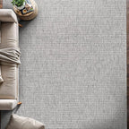 Beverly Rug Easy Jute Large Rug 9x12 Solid Washable Durable Outdoor Indoor Area Rugs for Living Dining Room Patio Office Stain Resistant Non Shedding Casual Indoor Outside Carpet 9 x 12 Gray