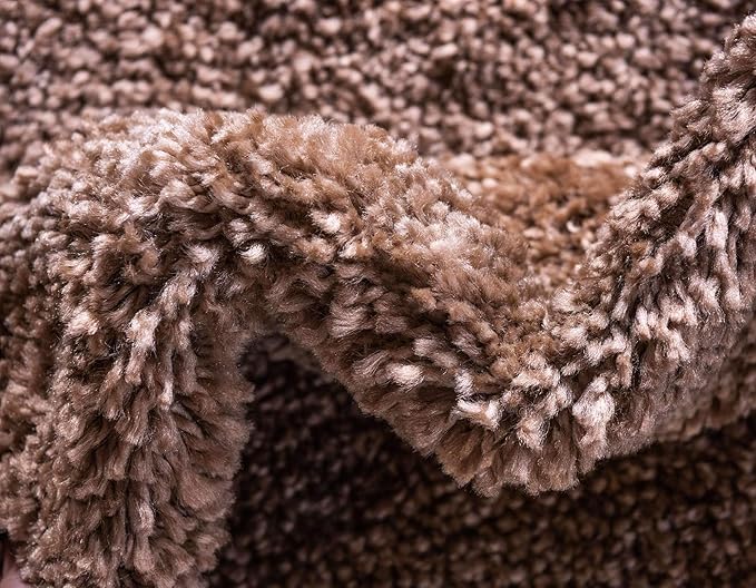 Unique Loom Solo Collection Area Rug - Calabasas (5' 3" x 7' 7" Rectangle, Light Brown)
