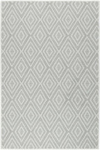 Dash and Albert Diamond Machine Washable Area Rug - 3' x 5' Platinum/White - Diamond Accent Rug - Anti-Slip Backing, Lightweight, Machine Washable, High Traffic Areas Kitchen, Mudroom, Laundry Room