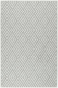Dash and Albert Diamond Machine Washable Area Rug - 5' x 8' Platinum/White - Diamond Accent Rug - Anti-Slip Backing, Lightweight, Machine Washable, High Traffic Areas Kitchen, Mudroom, Laundry Room