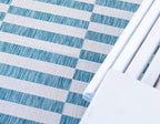 Unique Loom Outdoor Striped Collection Area Rug - Striped (4' 1" x 6' 1" Rectangle, Light Aqua/Ivory)