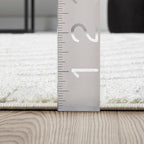 Abani Nomad Cream Tone-on-Tone Area Rug 4' x 6' for Living Room, Bedroom - Linear Curves Pattern - Durable & Easy to Clean
