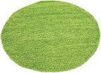 Unique Loom Solid Shag Collection Area Rug (6' 1" Round, Grass Green)