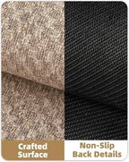 Color&Geometry Oversized Door Mat Non Slip Rubber Backed, 48"x72" Front Door Mat Indoor Outdoor Rug, Dirt Trapper Doormat, Heavy Duty Front Door Rugs, Khaki (Rolled-up NO Creases)