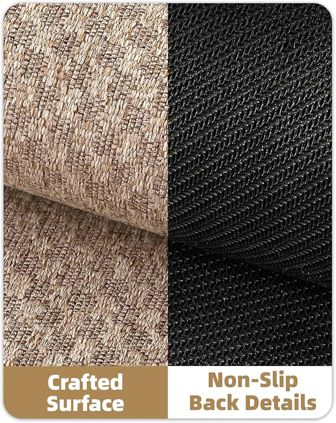 Color&Geometry Large Front Door Mat Indoor Entrance Non Slip Rubber Backed, 36"x56" Indoor Door Mats for Entryway, Dirt Trapper Double Doormat, Washable Front Door Rugs, Khaki (Rolled-up NO Creases)