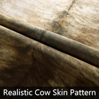 AROGAN Western Decor Faux Fur Cowhide Rug, 4 x 3 Feet Premium Animal Skin Cow Hide Rug, Sturdy Cow Print Rugs for Wall Decor, Western Floor Carpet for Bedroom Living Room, Brownish