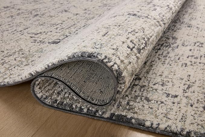 Loloi Amber Lewis Alie Collection ALE-05 Charcoal/Beige 5'-3'' x 5'-3'', .13'' Pile Height, Round Area Rug