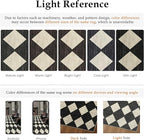 3x8 Runner Checkered Rug for Hallways Black Washable Long Carpet Non-Slip Low Pile Boho Indoor Accent Throw Rug for Entrance Kitchen Bedroom Dining Laundry