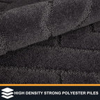 PURRUGS Easy Care Area Rug 4.5ft x 7ft, Non-Slip Machine Washable Door Mat, Stain Resistant Accent Rug for Entry, Hallway, Bedroom, Living Room and Mudroom, Charcoal