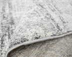 Keen Home Design Area Rugs - 5ft Round Non-Shedding, Abstract Rugs for Kitchen, Living Room, Bedroom, Dining Room, Entryway - Size: 5'3" Round, Abstract Cream/Grey