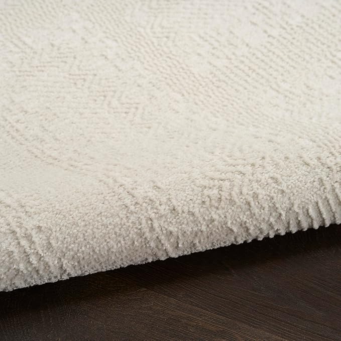 Nourison Home Nordic Ivory 4' x 6' Area Rug - Easy Clean, Non Shedding, Bed Room, Living Room, Dining Room, Kitchen (4' x 6')