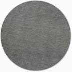 Hand Knotted Loom Wool ECO-Friendly Area Rugs - 6'x6', Round, Light Blue Color, Solid Plain Design, High Pile Handmade Anti Skid Area Rugs for Living Room, Bed Room (L00111)