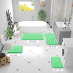 OLANLY Bathroom Rugs 24x16, Extra Soft Absorbent Chenille Bath Rugs, Rubber Backing Quick Dry, Machine Washable Bath Mats for Bathroom Floor, Tub and Shower, Home Decor Accessories, Mint Green