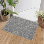 RUGSREAL Small Area Rug 2x3 Entryway Rug Washable Contemporary Bath Mat Modern Solid Indoor Throw Carpet Machine Washable Non-Slip Low-Pile Area Rug for Living Room Bedroom Laundry, 2' x 3' Grey