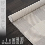 CAMILSON Outdoor Rug - Modern Area Rugs for Indoor and Outdoor Patios, Kitchen and Hallway mats - Easy Cleaning Non Shedding Washable Outside Carpet (6x9, Buffalo - Grey/White)