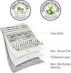 Nakagishi Black Rug Living Room 5X7: Washable Boho Large Neutral Soft Rug Modern Stain Resistant Moroccan Indoor Non-Slip Carpet for Bedroom Kids Playroom Office Dining Room Classroom Dorm