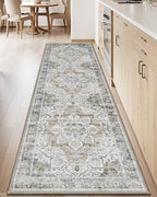 LUMI Washable Kitchen Rug 2x6 for Floor, Non Slip Runner Rugs with Rubber Backing, Low Pile Comfort Area Carpet for Standing, Living Room, Entryway, Laundry, Hallways