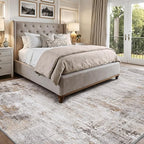 LUMI 4x6 Washable Area Rug for Living Room, Ultra Soft Modern Abstract Rugs Non Slip with Rubber Backing, Low Profile, High Traffic, Stain Resistant Carpets, Ideal for Bedroom, Dining Room, Indoor