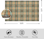 Area Rug Non Slip Machine Washable Ultra Soft Living Room/Bedroom/Kitchen/Outdoor/Classroom Plaid, 8'×10'