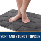 OLANLY Door Mats Indoor, Non-Slip, Absorbent, Dirt Resist, Entrance Washable Mat, Low-Profile Inside Entry Doormat for Entryway (36x24 inches, Dark Grey)