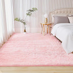Andency 6x9 Area Rugs Pink,Large Shag Fluffy Soft Shaggy Rugs for Living Room Bedroom, Non-Slip Thick Plush Carpet for Kids Girls and Boys, Dorm Nursery Home Decor Aesthetic