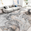 4x6 Washable Area Rugs for Living Room, Blue Modern Abstract Rug Entryway Kitchen Non Slip Throw Rug, Stain Resistant Carpet for Dining Room Playroom Bedroom, Pet & Kids Friendly