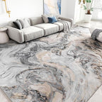 9x12 Area Rugs for Living Room, Modern Abstract Rug for Bedroom, Contemporary Machine Washable Rug, Large Stain Resistant Carpet for Dining Room Playroom Nursery Room, Pet & Kids Friendly