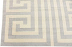 Unique Loom Athens Collection Classic Geometric Modern Border Design Area Rug (9' 0 x 12' 0 Rectangular, Gray/ Beige)