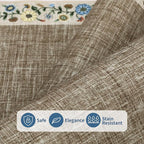 GarveeHome Entryway Rug 2x6 Modern Bordered Runner Rug Washable Kitchen Runners for Hallway Non-Slip Low-Pile Soft Carpet Floral Print Bathroom Mat for Bedroom Laundry Room, Dark Camel