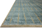 Loloi Chris Loves Julia Calvin Collection CLV-02 Ocean/Olive 2'-7" x 10'-0" Runner Rug Checkered Neutral Soft Living Room Bedroom Carpet