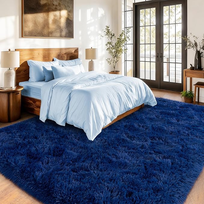 Extra Large Fuzzy Rug Fluffy Rug for Living Room, Big Plush Non-Skid Shag Carpet, Soft Shaggy Rugs for Bedroom Indoor Modern Home Decor 9x12 Feet