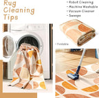 MUJOO Boho Small Rug Washable,2x3 Area Rugs for Entryway Bathroom Entry Entrance Bedroom Kitchen,Front Door Mat Soft Throw Carpet Non Slip Indoor Modern Abstract Bohemian Orange