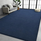 Large Area Rugs for Living Room Bedroom, 6x9 Feet Navy Blue Rug, Minimalist Modern Shag Rug, Soft Thick Memory Foam Indoor Carpet, Non-Slip Washable Rug for Boys Girls Dorm Nursery Room Home Decor