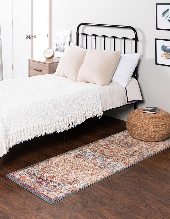 Unique Loom Isabella Collection Area Rug - Adjani (2' 7" x 16' 5" Runner, Multi/ Beige)