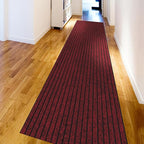 Ottomanson 2'7" x 12' Hallway Runner with Scraper Pile Extra Durable Non-Slip Rug Mat for Indoor & Outdoor Use - Ideal for Kitchen, Entryway, Patio & Garage - High-Traffic Carpet, Red