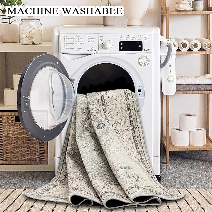 Area Rug Non Slip Machine Washable Ultra Soft Living Room/Bedroom/Kitchen/Outdoor/Classroom Gray, 8'×10'
