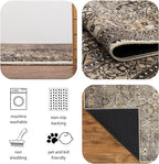 Keen Home Design 3x5 Rug - Machine Washable Entry Rug with Non-Slip Backing, Ideal for Enteryway, Kitchen, Bathroom, Laundry Room - Vintage, Easy Clean, Durable, Low Pile Rug - (3' x 5')