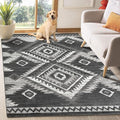 YHSF South West Native American Rug Ritz – Native Tribal American Indian Inspired Rug - Living Room, Bedroom, Hallway, Entryway & High-Traffic Area Rugs - Washable - Soft - Dark Grey, 5 Feet x 7 Feet