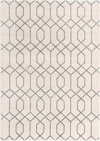 Marilyn Monroe Glam Collection Area Rug - Trellis (7'x 10' Rectangle, White Silver/ Silver)