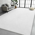 Large Area Rugs for Living Room Bedroom, 4x6 Feet White Rug, Minimalist Modern Shag Rug, Soft Thick Comfy Memory Foam Indoor Carpet, Non-Slip Washable Rug for Boys Girls Dorm Nursery Room Home Decor