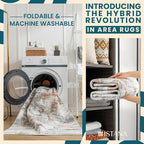 Istana 6x9 Area Rug - Grey Multi Rugs for Living Room 6x9 - Foldable Boho Rugs for Bedroom - Stain Resistant Washable Rug - Eco-Friendly Area Rugs - Easy to Clean Living Room Rug