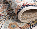 Unique Loom Narenj Collection Classic Traditional Medallion Textured Design Area Rug, 5 x 8 ft, Ivory/Tan