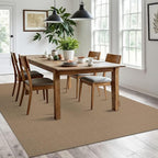 IOHOUZE Washable Area Rug 6x9 Non Slip Rubber Backed Woven Rugs for Living Room, Dining Room Rugs Bedroom Rug, Floor Carpet for Living Room Nursery Office, Orange/Tan/Brown