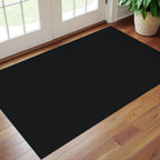 EARTHALL Washable Area Rug 3x5 Ft Non Slip Rugs for Entryway, Braided Rubber Backed Throw Rugs Door Mat Indoor Outdoor Entrance, Cotton Woven Carpet for Kitchen Foyer Front Door Living Room, Black