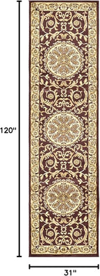 Unique Loom Versailles Collection Traditional Classic Medallion Floral Motif Area Rug (2' 7 x 10' 0 Runner, Brown/ Ivory)