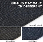IOHOUZE Washable Runner Rug 3x10 Non Slip Rubber Backed Long Hallway Runner Entryway Runner Indoor, Kitchen Rugs Woven Cotton Floor Carpet for Hall Entrance, Black/Grey